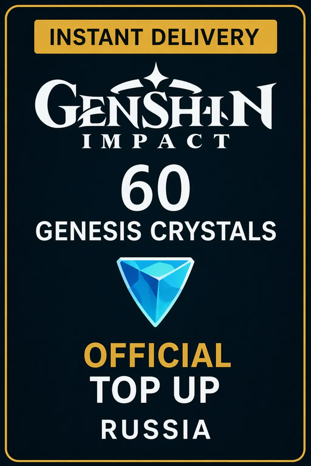 Genshin Impact 60 Genesis Crystals Top Up (Russia)