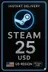 Steam Wallet Card 25 USD