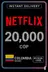 Netflix 礼品卡 20.000 COP