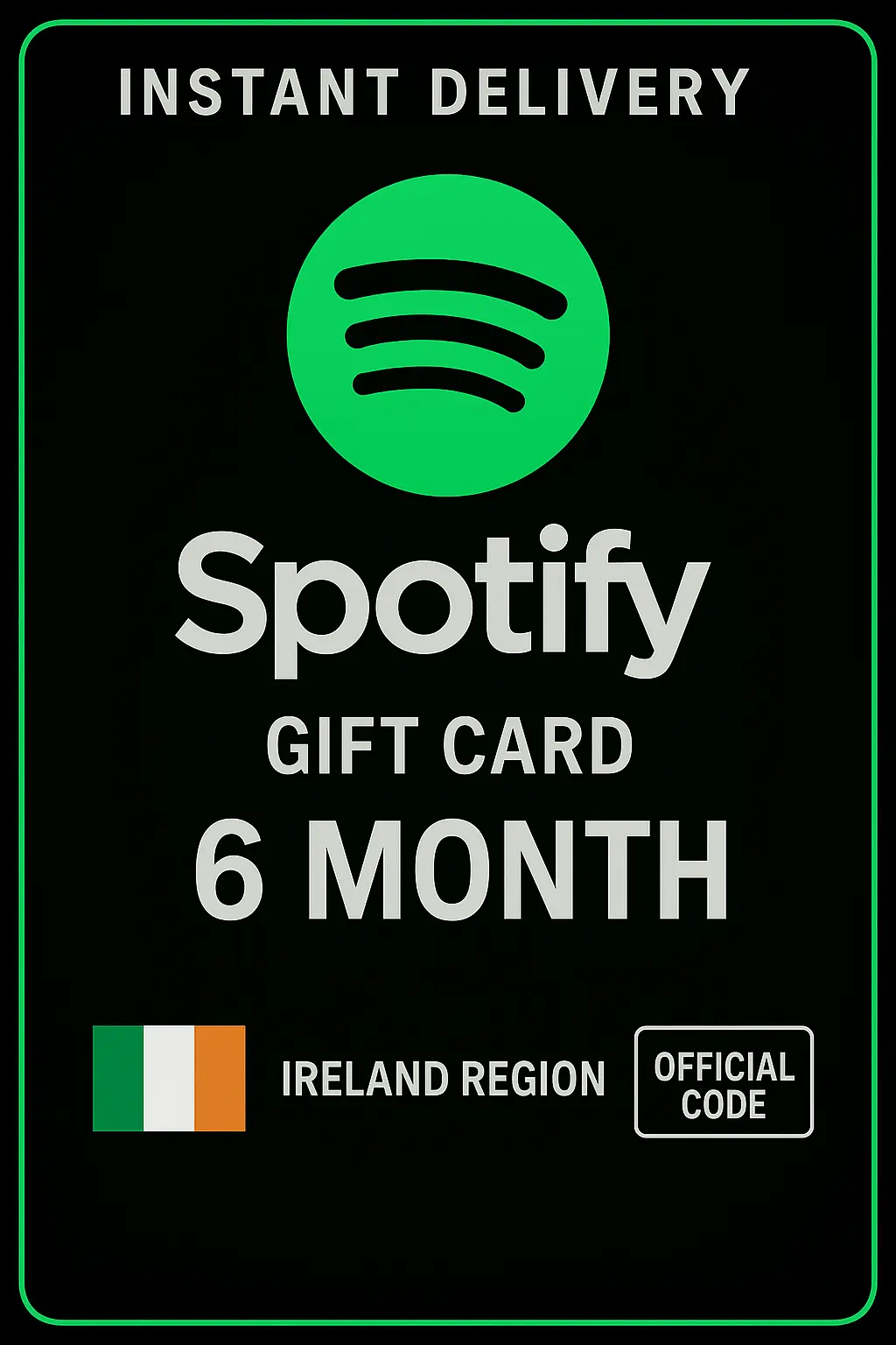 Spotify Lahjakortti Irlanti- 6 kuukautta IE Spotify Lahjakortti Irlanti- 6 kuukautta IE