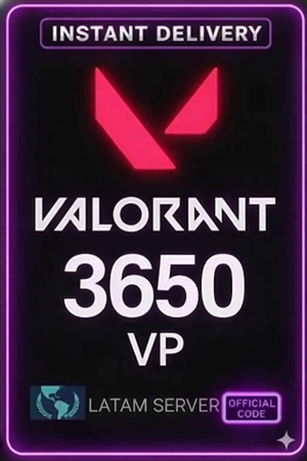 Valorant Points - 3650 VP (Latam Server)