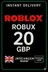 Roblox 20 GBP spēļu karte (Lielbritānija)