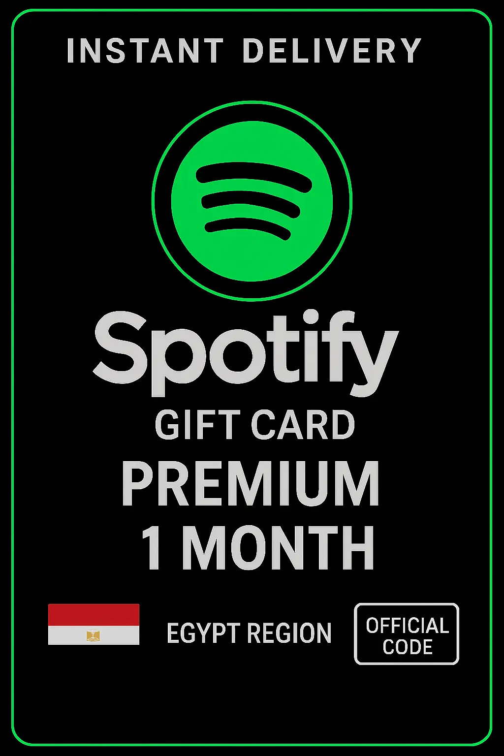 Spotify Gift Card Egypt - 1 Month Premium Spotify Gift Card Egypt - 1 Month Premium