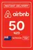 Dárek Airbnb - 50 NZD (Nový Zéland)