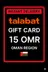 Talabat 礼品卡 阿曼 - 15 OMR