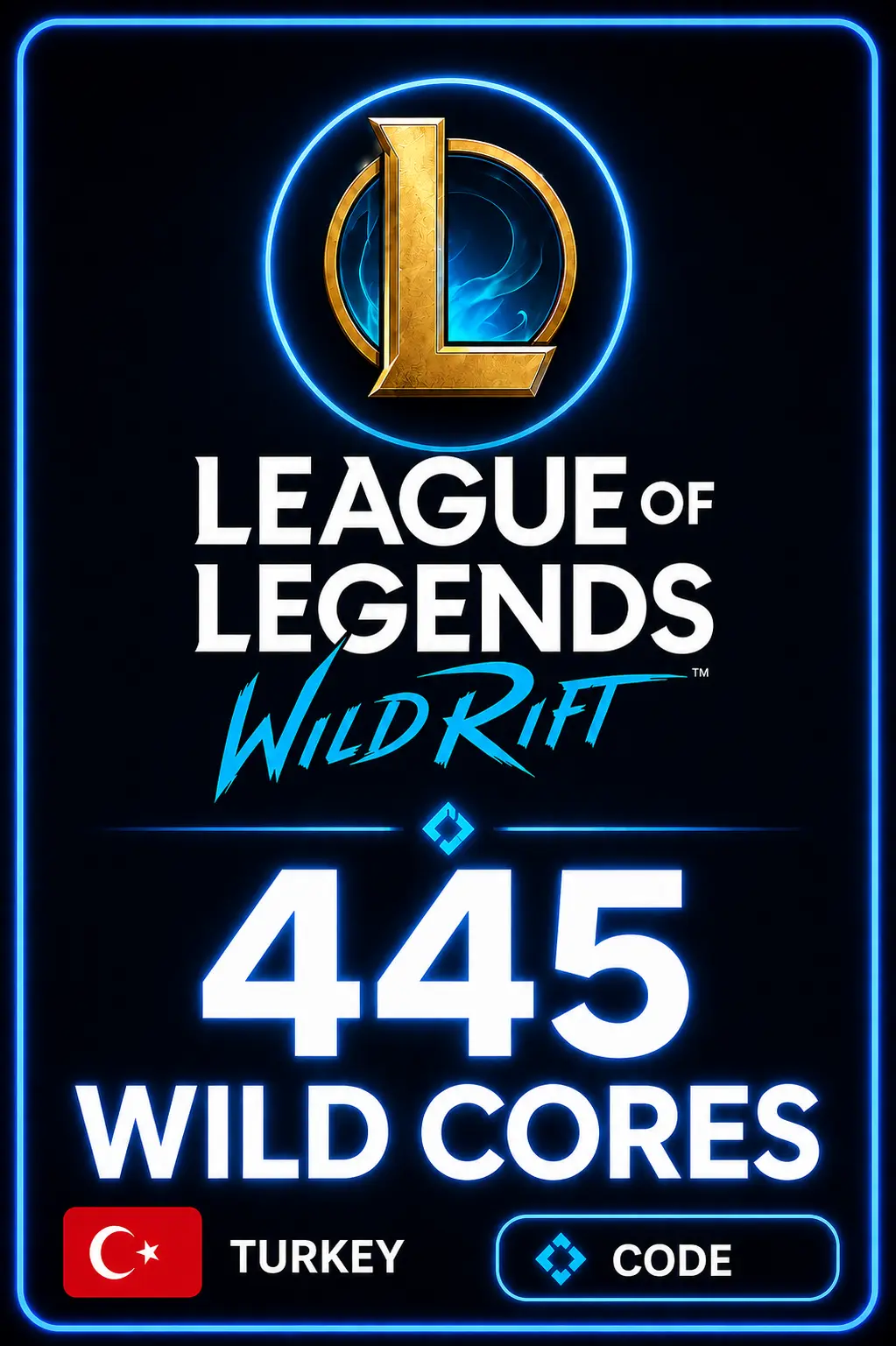 Riot Cash 120 TRY - 445 Wild Cores (Turkey Server)