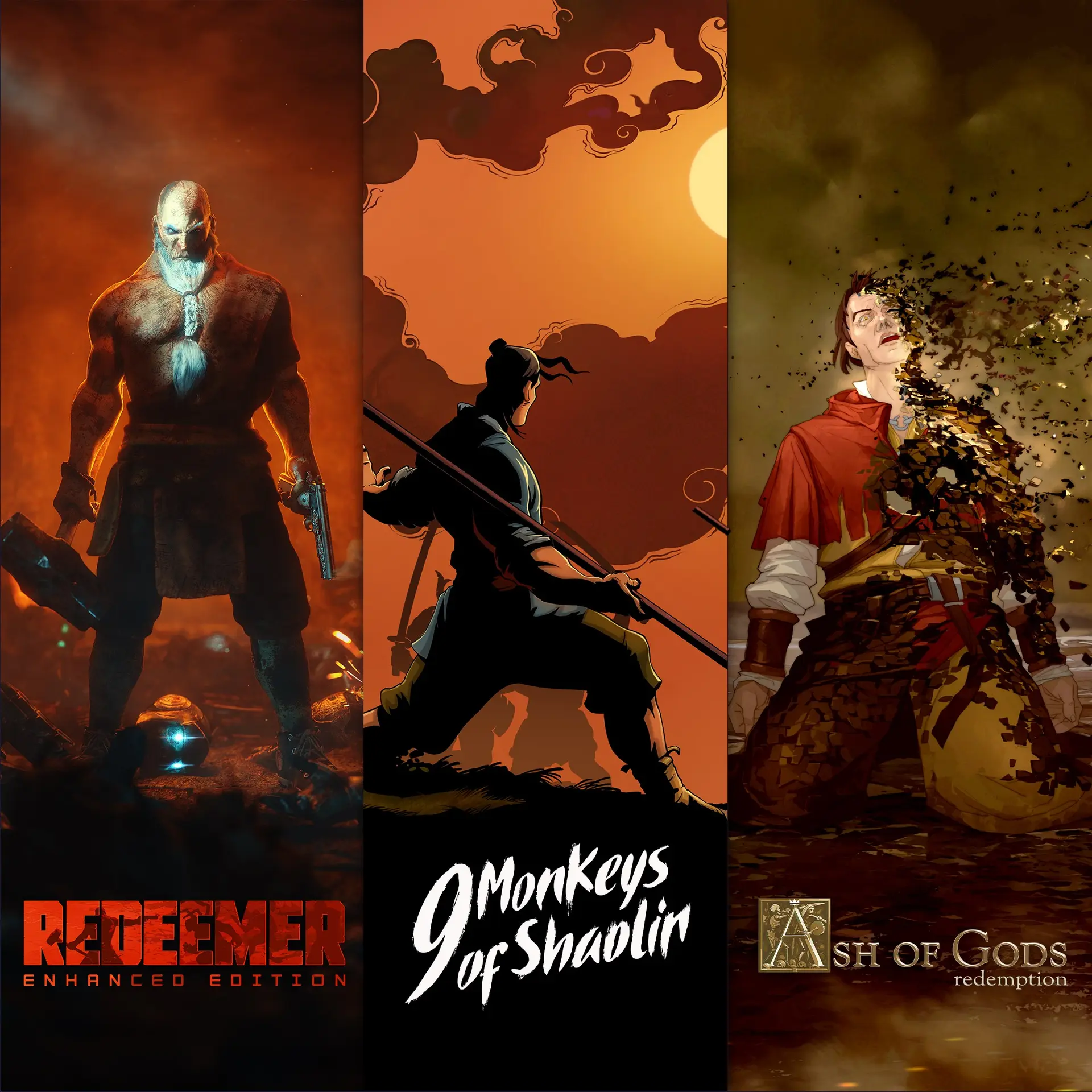 9 Monkeys of Shaolin + Ash of Gods + Redeemer: Bundle (Xbox Game EU)