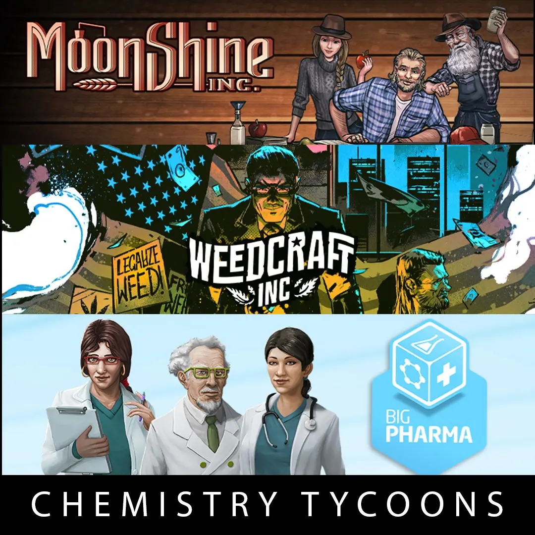 Weedcraft Inc + Moonshine Inc + Big Pharma - Chemistry Tycoons Bundle (Xbox Games BR)