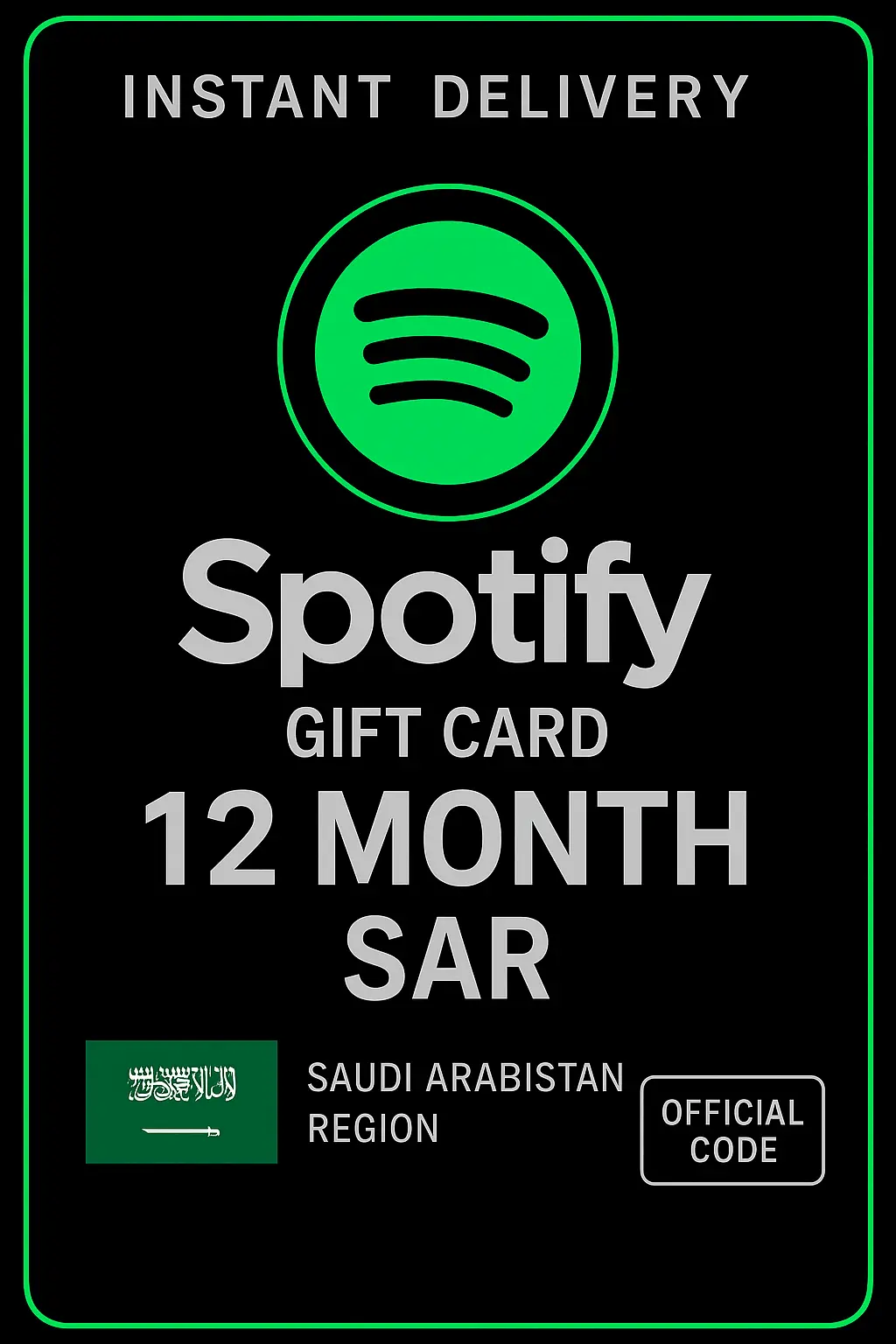 Spotify подаръчна карта Саудитска Арабия - 12 месеца SAR Spotify подаръчна карта Саудитска Арабия - 12 месеца SAR
