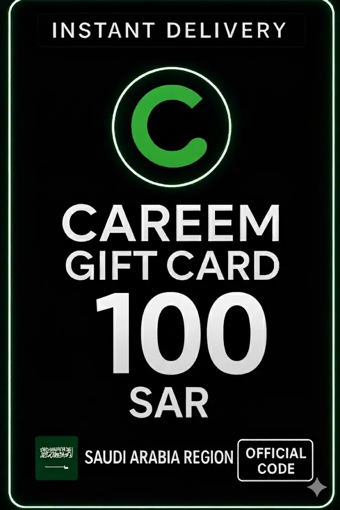 Card de cadou Careem - 100 SAR (KSA) Card de cadou Careem - 100 SAR (KSA)