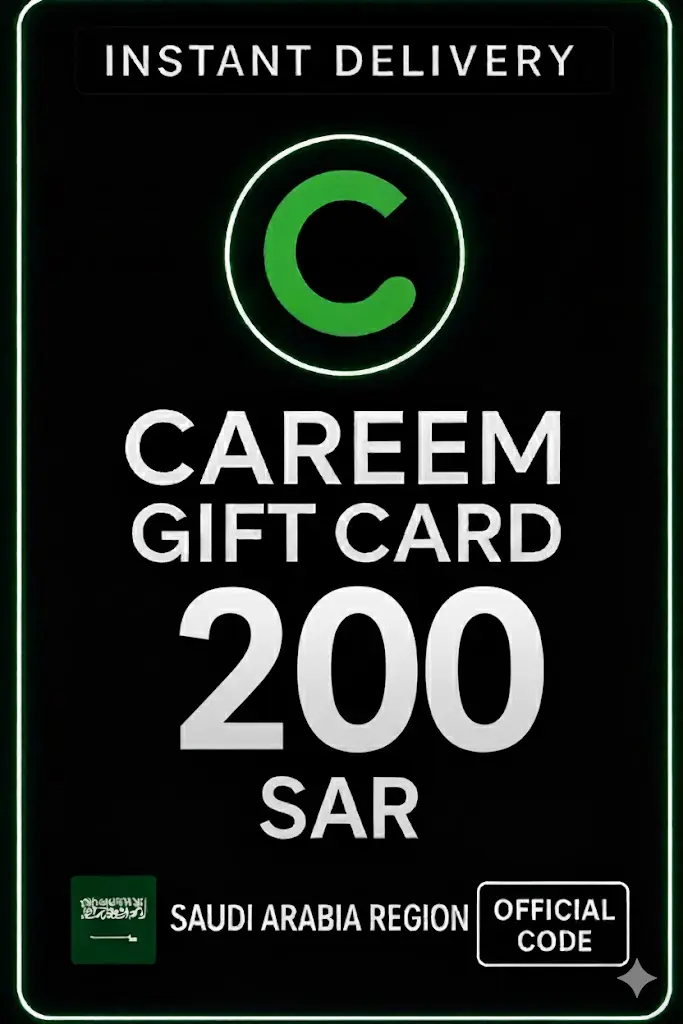 Card de cadou Careem - 200 SAR (KSA) Card de cadou Careem - 200 SAR (KSA)