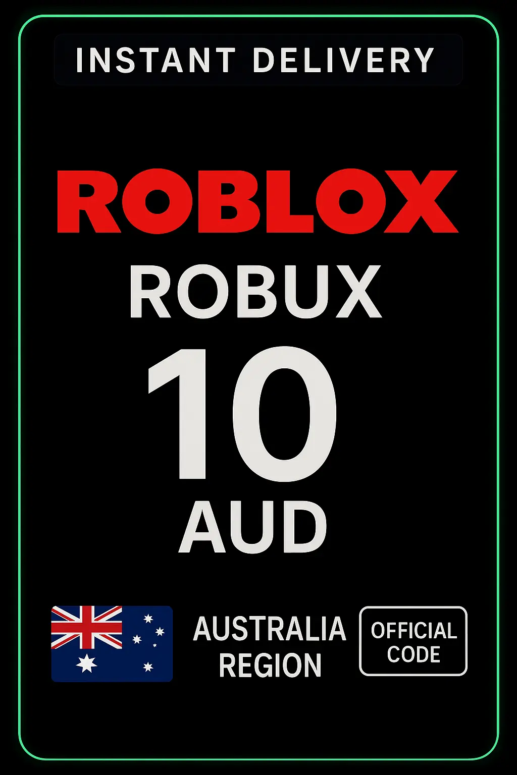 Roblox 10 AUD Game Card (AU) Roblox 10 AUD Game Card (AU)