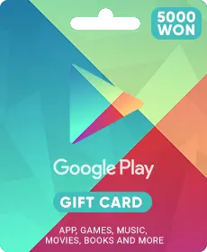 Подаръчна карта Google Play - Корея WON 5000 Подаръчна карта Google Play - Корея WON 5000
