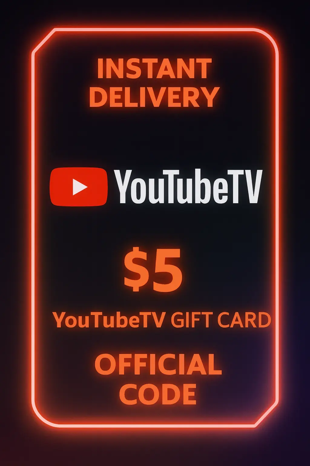 Kartu Hadiah YouTube TV - 5$ Kartu Hadiah YouTube TV - 5$