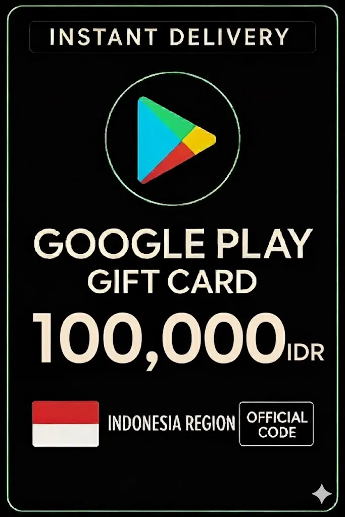 Google Play подаръчна карта - Индонезия IDR 100.000 Google Play подаръчна карта - Индонезия IDR 100.000
