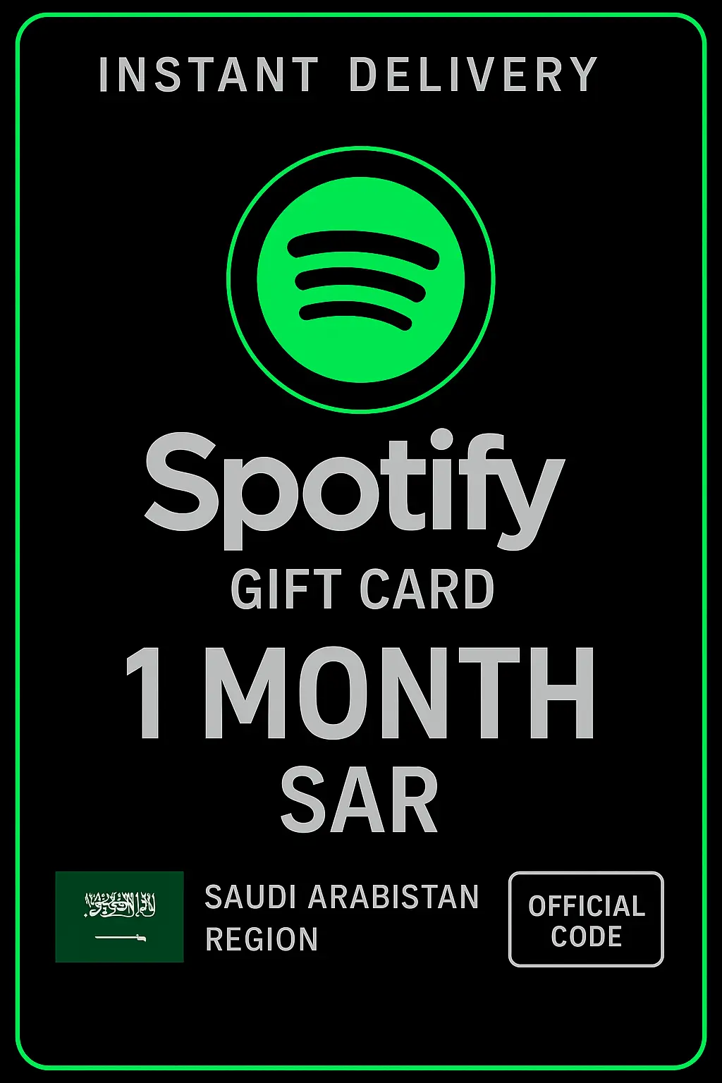 Spotify подаръчна карта Саудитска Арабия - 1 месец SAR Spotify подаръчна карта Саудитска Арабия - 1 месец SAR