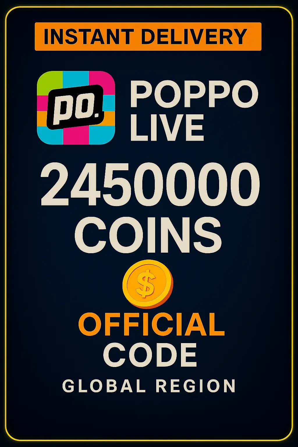 Poppo Ao Vivo - 2450000 Moedas Poppo Ao Vivo - 2450000 Moedas