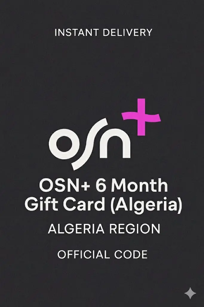 OSN+ 6 månaders presentkort (Algeriet) OSN+ 6 månaders presentkort (Algeriet)