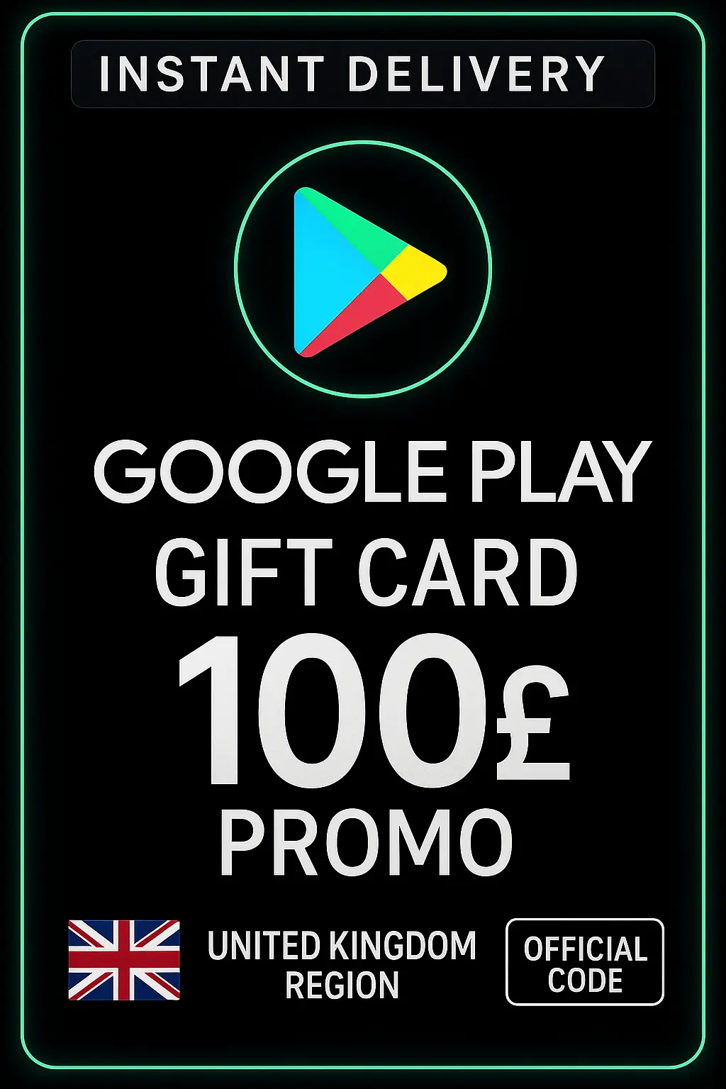Google Play-presentkort - Storbritannien UK 100 £ - PROMO Google Play-presentkort - Storbritannien UK 100 £ - PROMO