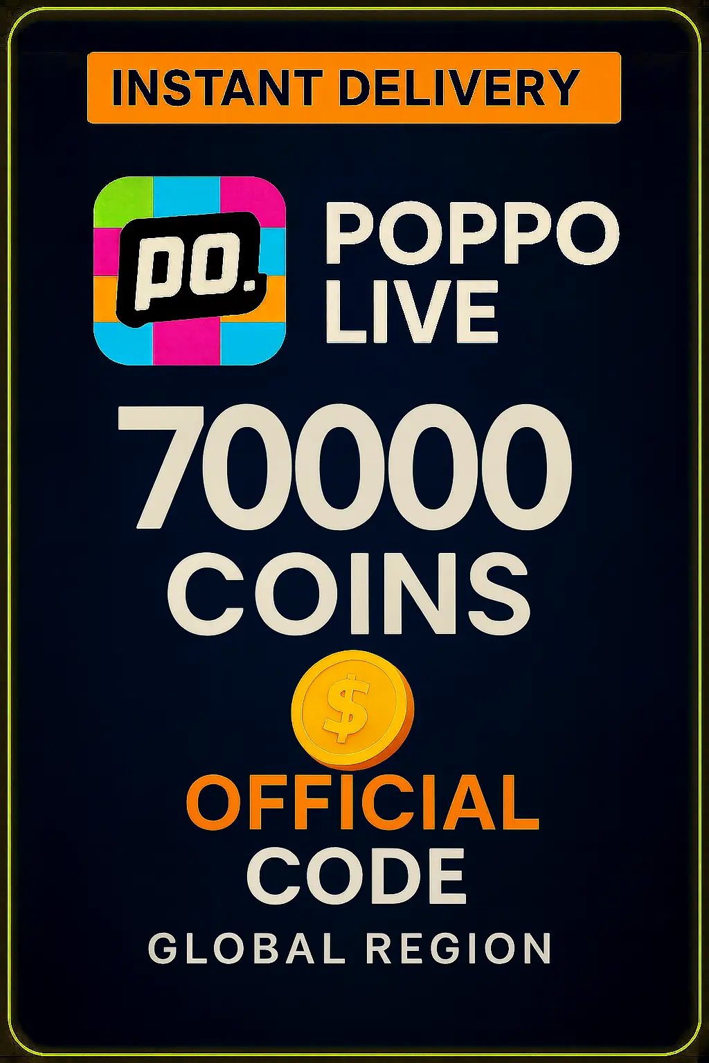 Poppo Ao Vivo - 70000 Moedas Poppo Ao Vivo - 70000 Moedas