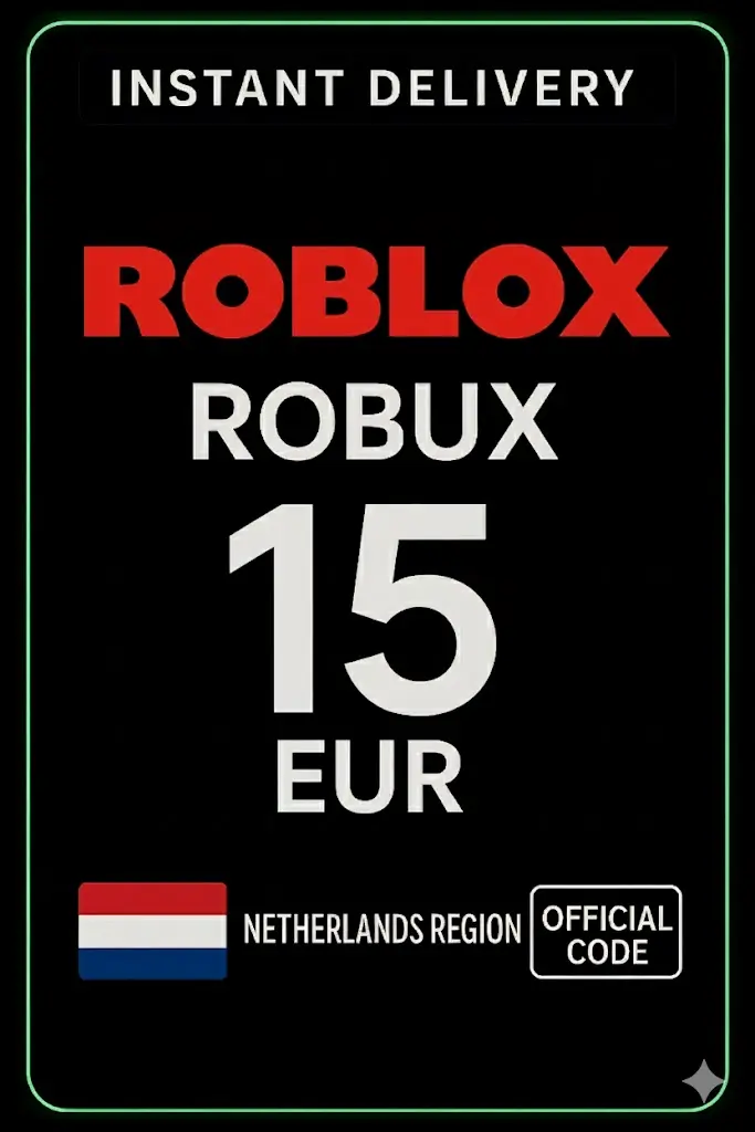 بطاقة لعبة روبلوكس 15 يورو (NL) بطاقة لعبة روبلوكس 15 يورو (NL)