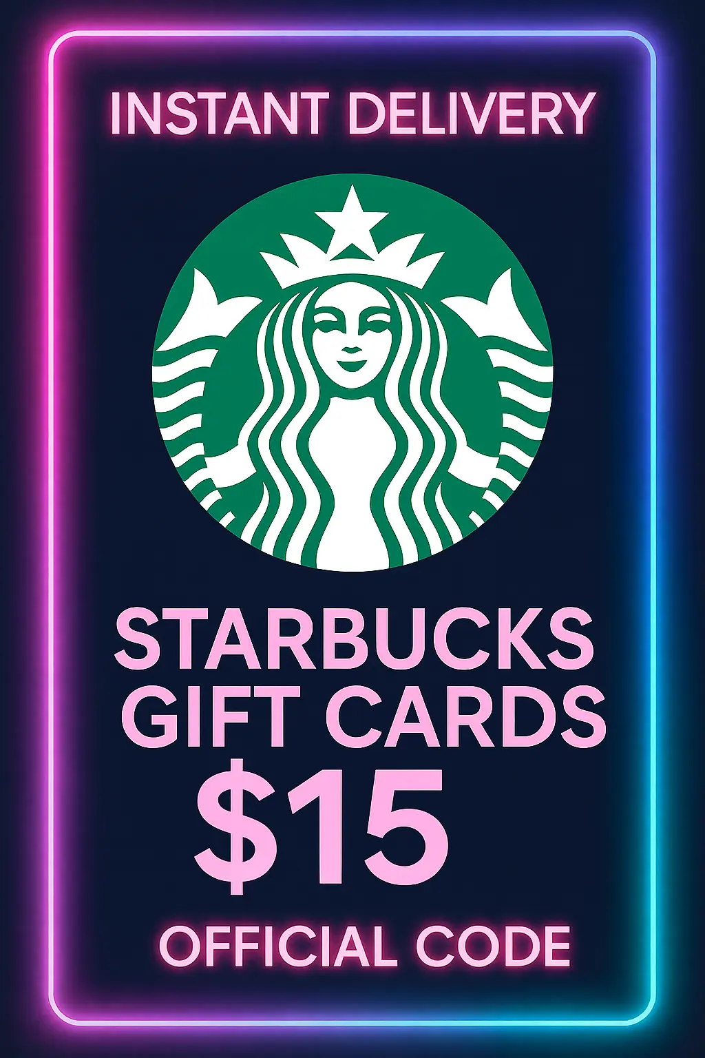 Starbucks Gift Cards - 15$ Starbucks Gift Cards - 15$
