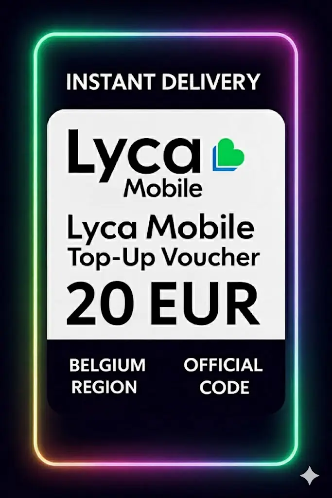Lyca Mobile Top-Up Voucher - 20 EUR (BE) Lyca Mobile Top-Up Voucher - 20 EUR (BE)