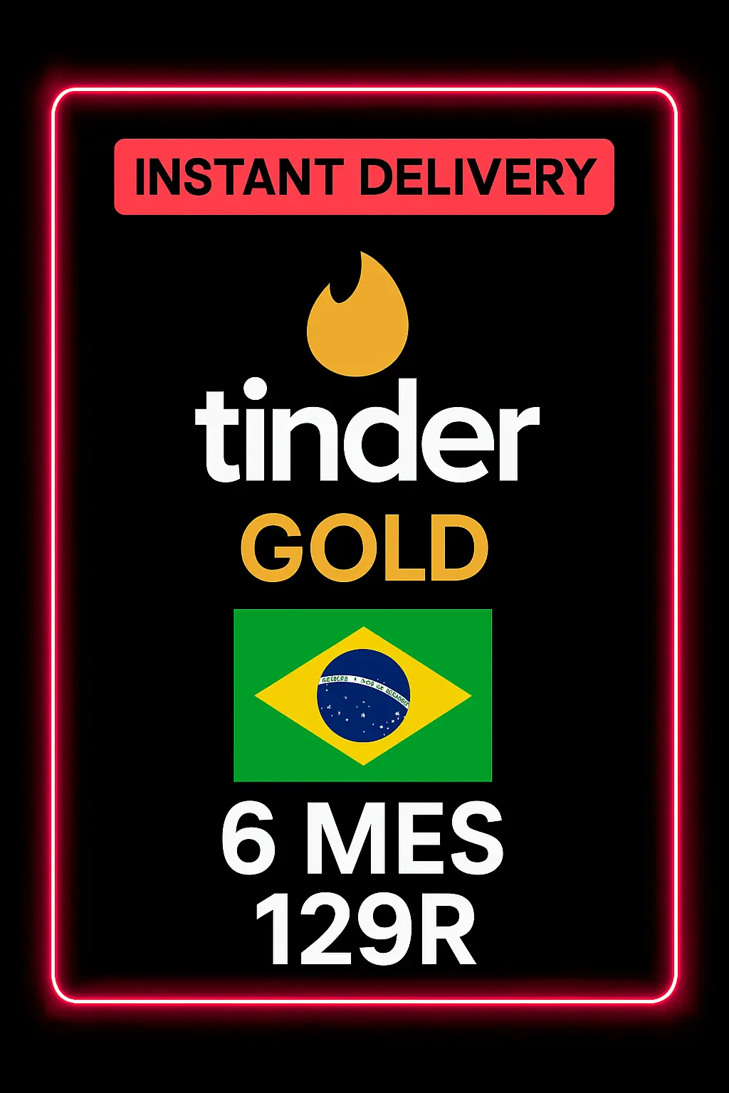 Tinder Gold 12 měsíců 190R - Brazílie Tinder Gold 12 měsíců 190R - Brazílie