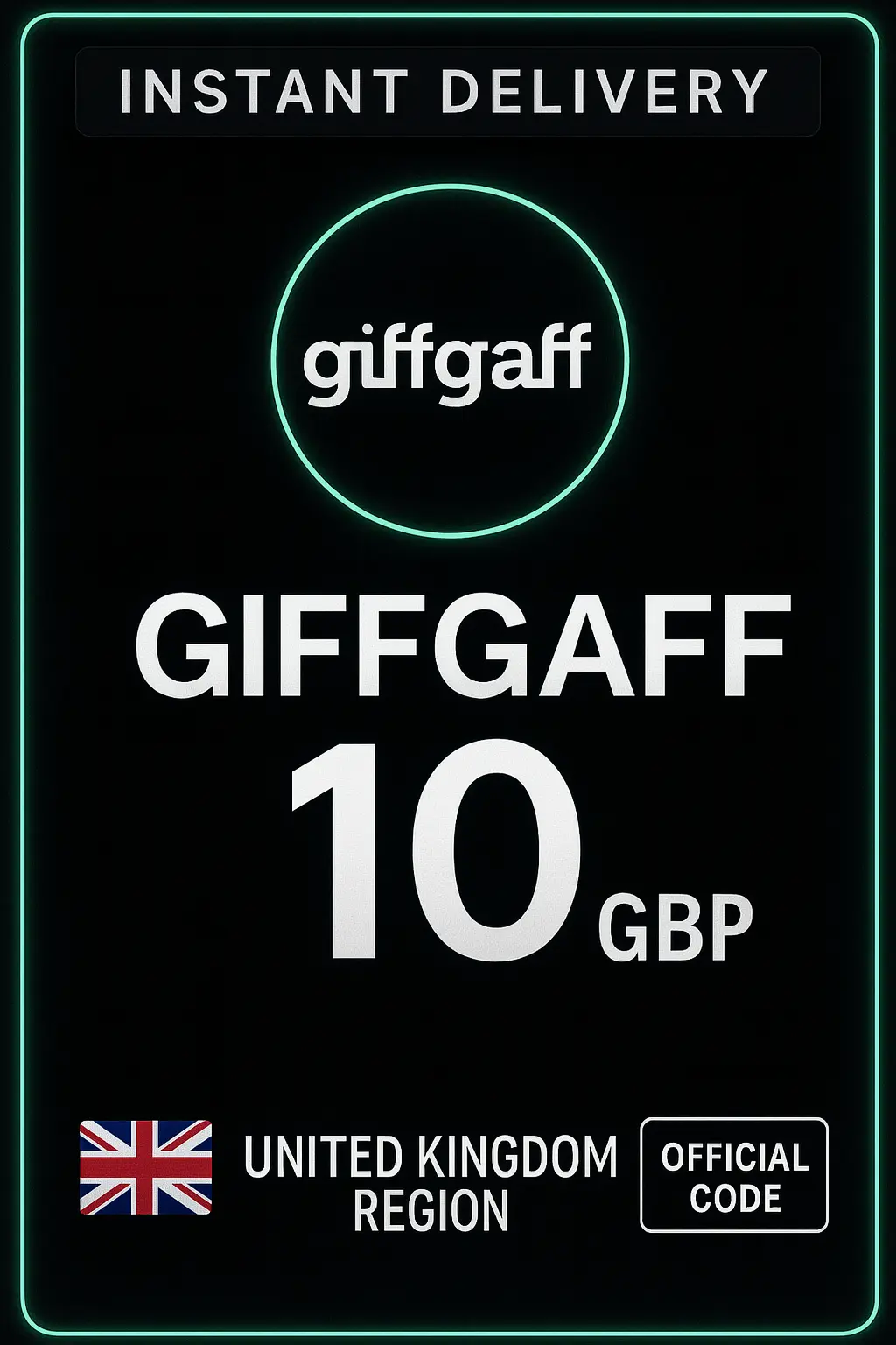 giffgaff dobíjecí poukaz - 10 GBP giffgaff dobíjecí poukaz - 10 GBP