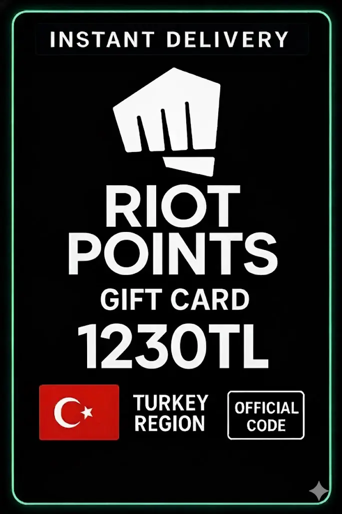 Riot Points 1230 TL - (Türkiye) Riot Points 1230 TL - (Türkiye)