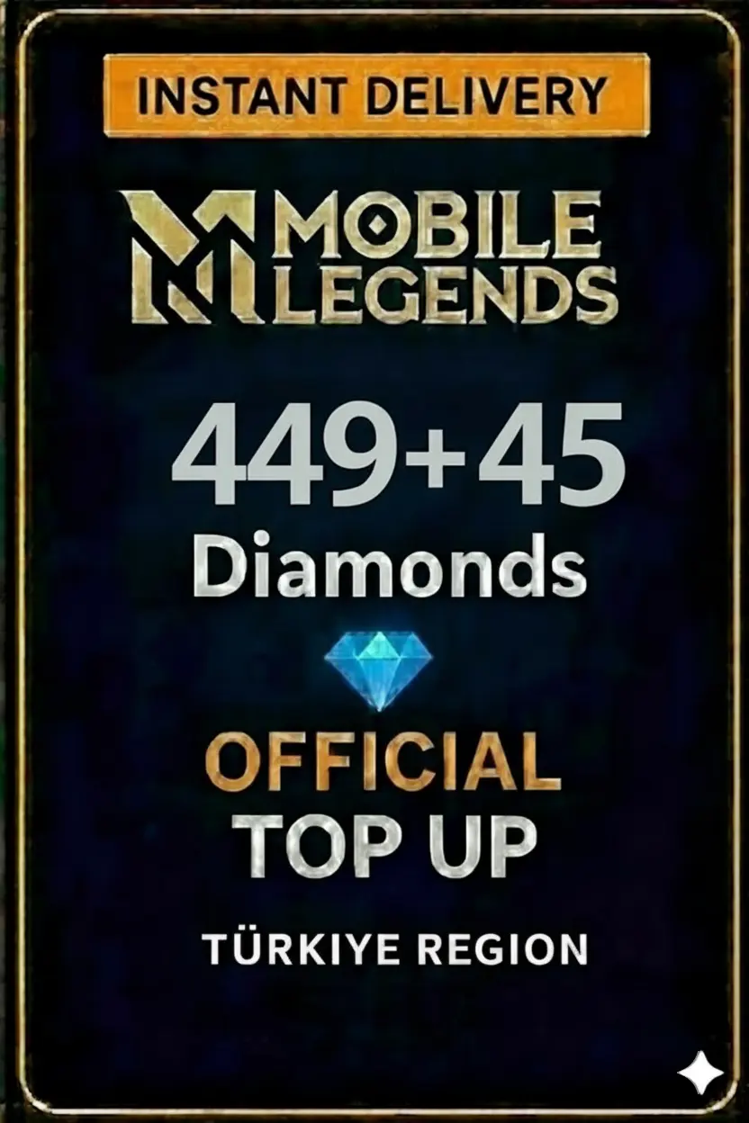 モバイルレジェンド 449 + 45 ダイヤモンド トップアップ(トルコ) モバイルレジェンド 449 + 45 ダイヤモンド トップアップ(トルコ)