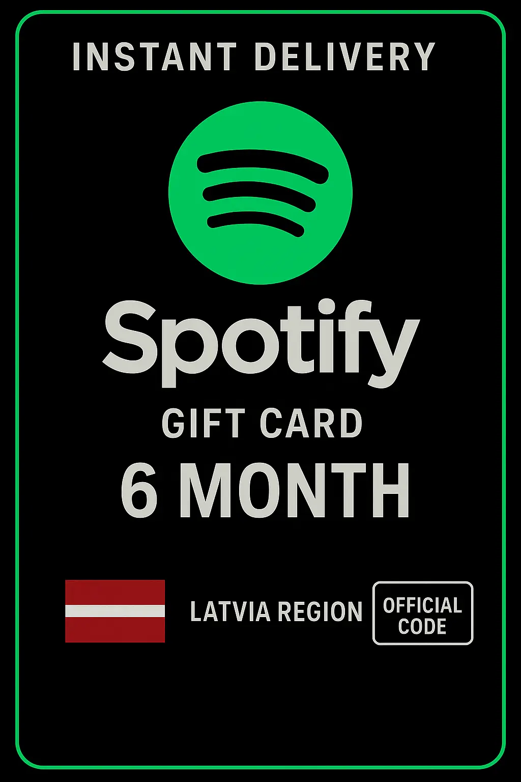 بطاقة هدايا سبوتيفاي لاتفيا - 6 أشهر LV بطاقة هدايا سبوتيفاي لاتفيا - 6 أشهر LV