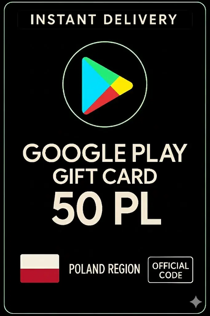 Карта за подаръци Google Play - Полша PL 50 Карта за подаръци Google Play - Полша PL 50