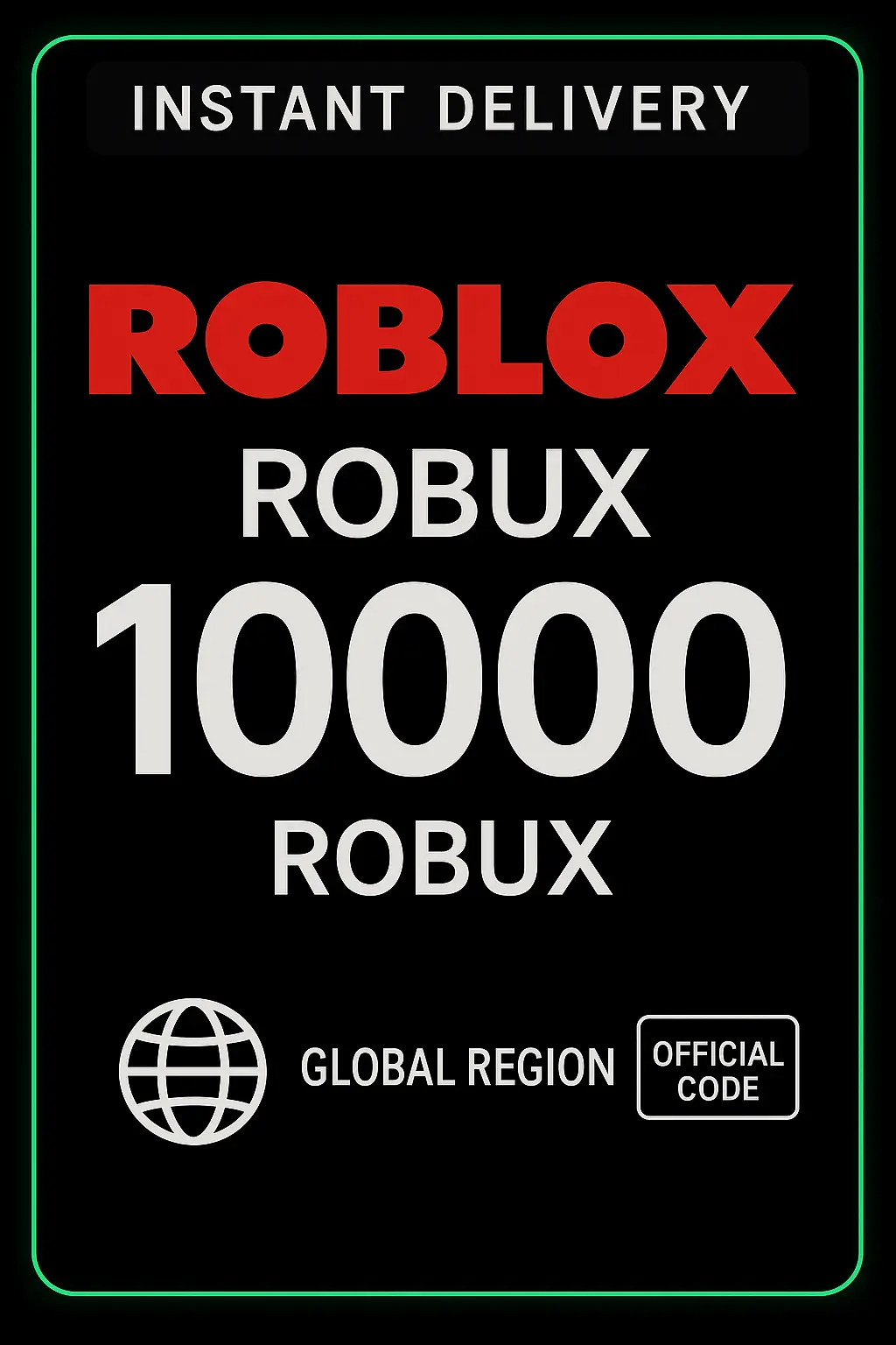Roblox подаръчни карти - 10000 Robux (Глобално) Roblox подаръчни карти - 10000 Robux (Глобално)