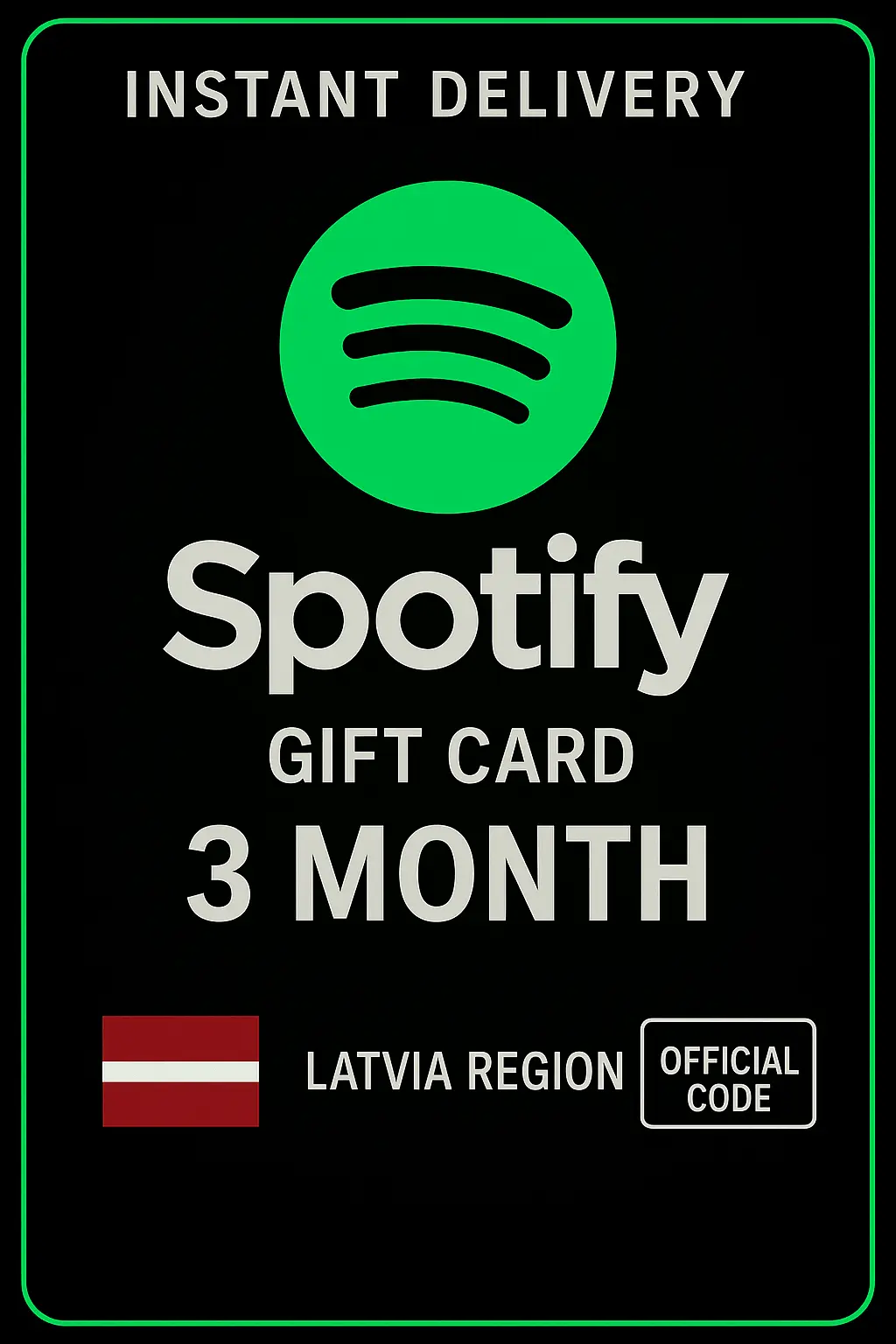 بطاقة هدايا سبوتيفاي لاتفيا - 3 أشهر LV بطاقة هدايا سبوتيفاي لاتفيا - 3 أشهر LV