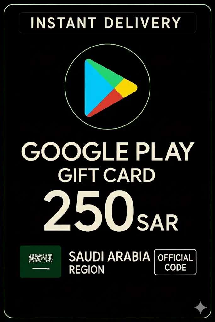 Подаръчна карта на Google Play - Саудитска Арабия SAR 250 Подаръчна карта на Google Play - Саудитска Арабия SAR 250