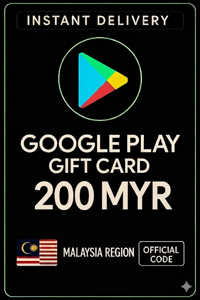Thẻ quà tặng Google Play - Malaysia MYR 200 Thẻ quà tặng Google Play - Malaysia MYR 200
