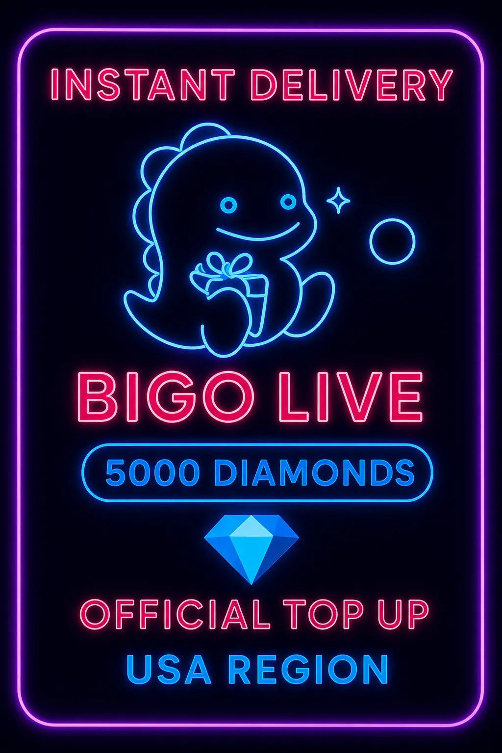 Bigo Live - 5000 Diamonds (Top-Up) (US) Bigo Live - 5000 Diamonds (Top-Up) (US)