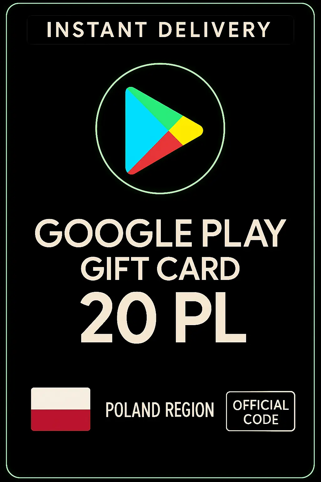 Google Play карта за подаръци - Полша PL 20 Google Play карта за подаръци - Полша PL 20
