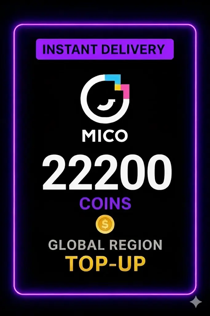 Mico Live - 22200 Coins Top-Up (Global) Mico Live - 22200 Coins Top-Up (Global)