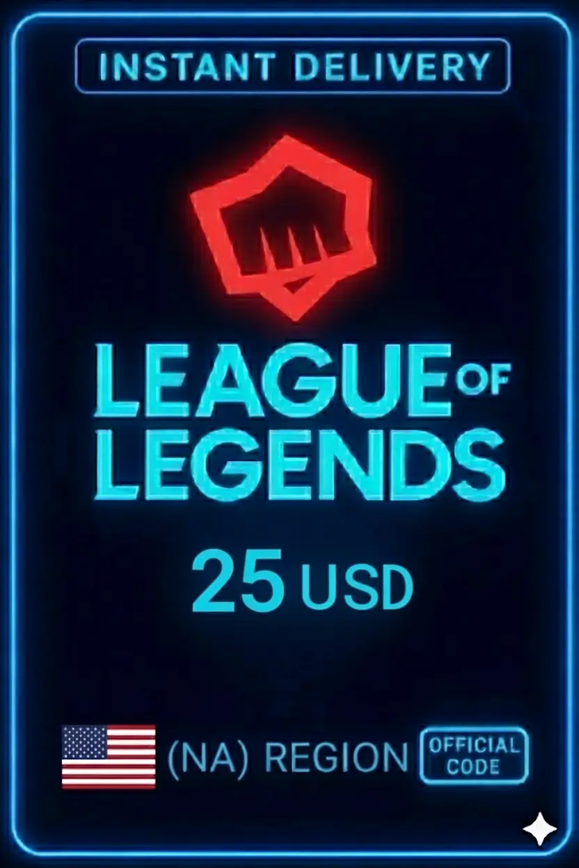 League Of Legends NA 25 долларлык Riot белет_CARD League Of Legends NA 25 долларлык Riot белет_CARD