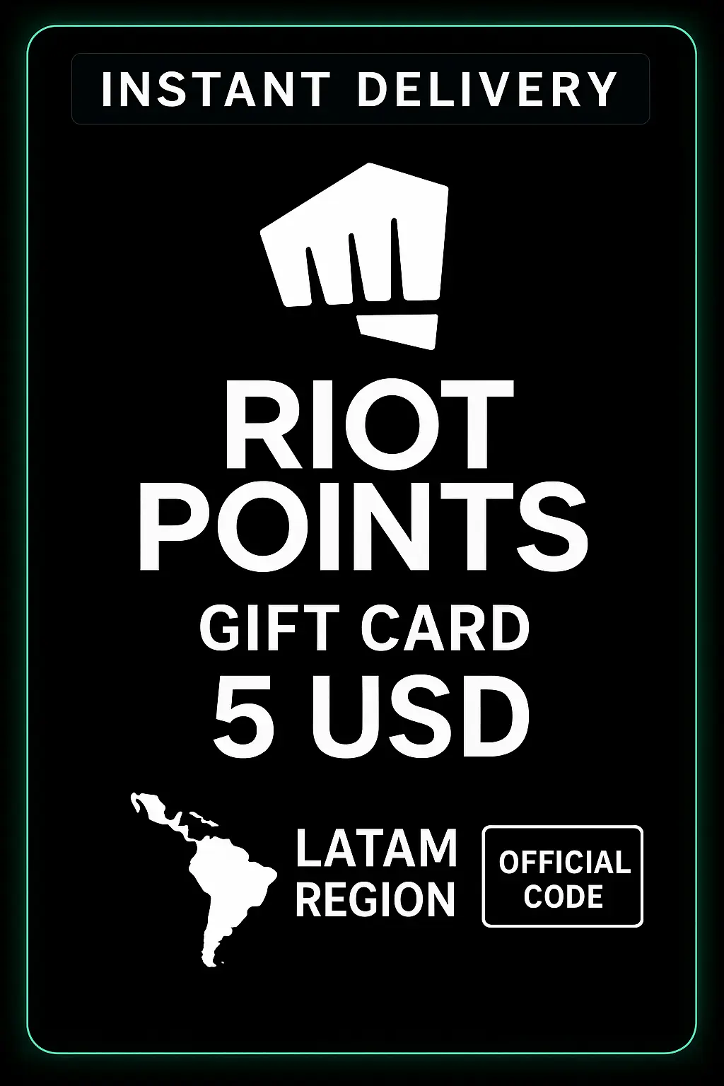 Riot Points Latam America - 5 USD Riot Points Latam America - 5 USD
