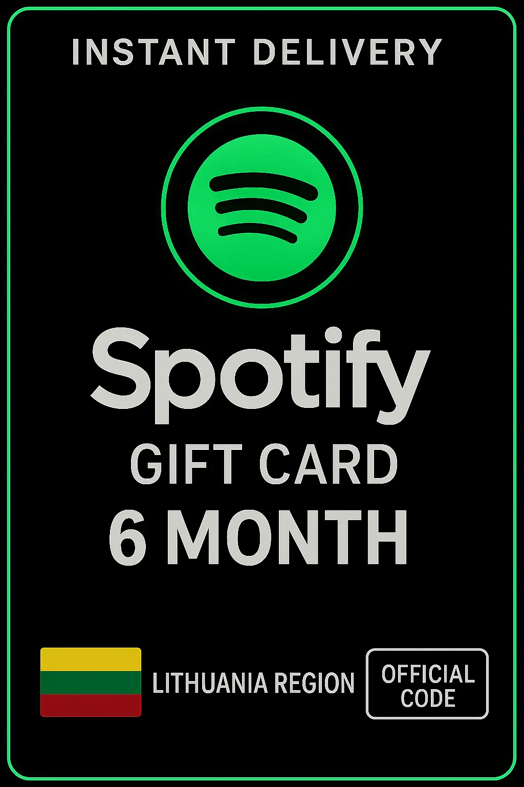 Spotify Lahjakortti Liettua - 6 Kuukautta LT Spotify Lahjakortti Liettua - 6 Kuukautta LT