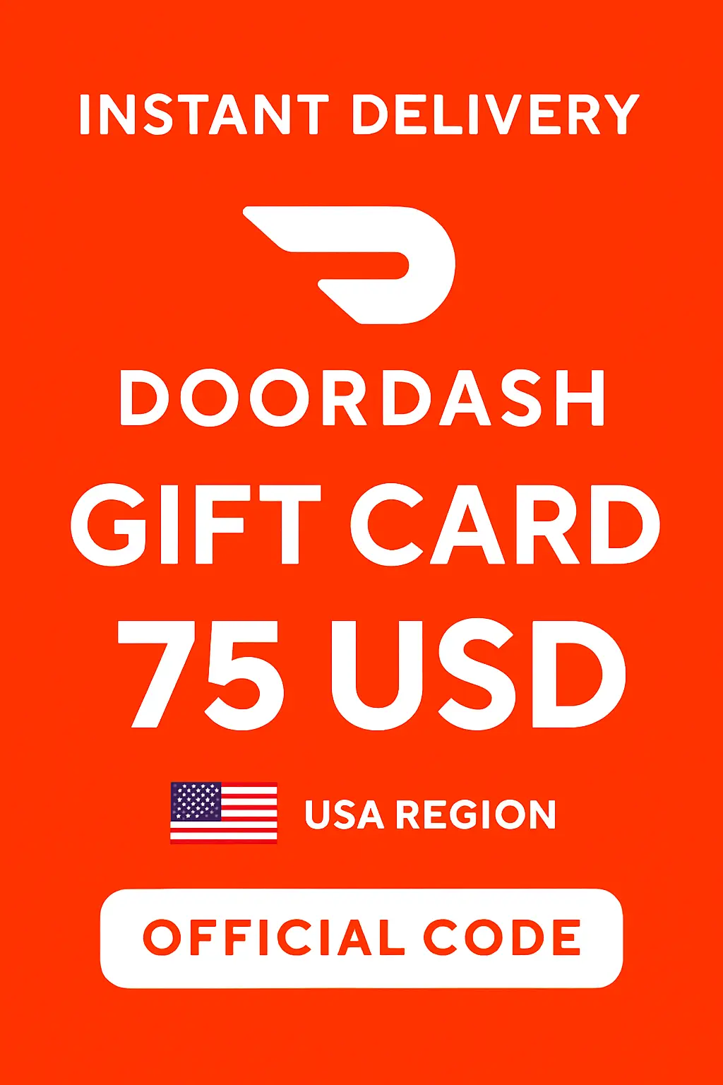 DoorDash Gift Cards - 75$ DoorDash Gift Cards - 75$