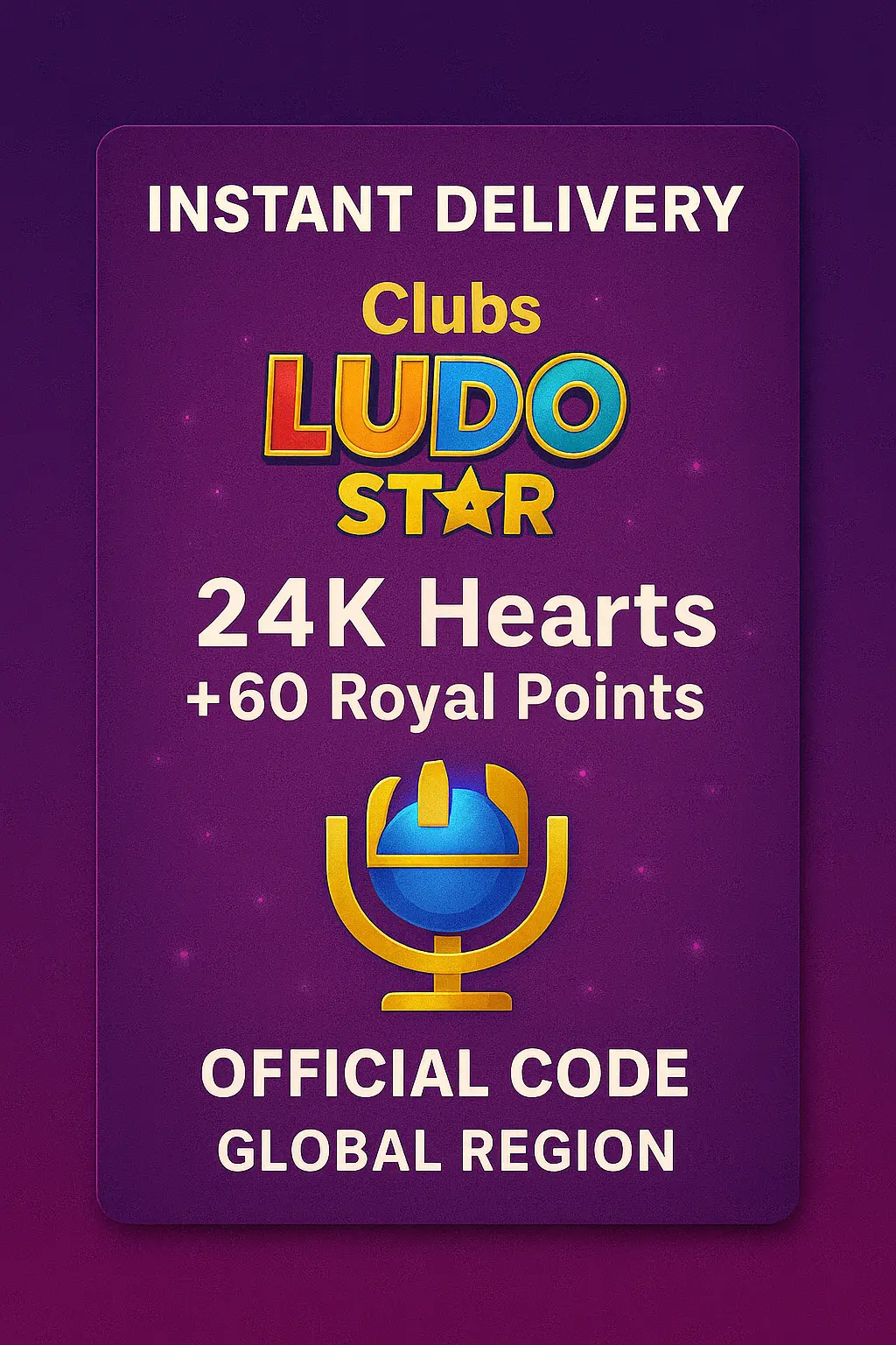 Clubs Ludo Star - 24K Hearts + 60 Royal Points Clubs Ludo Star - 24K Hearts + 60 Royal Points