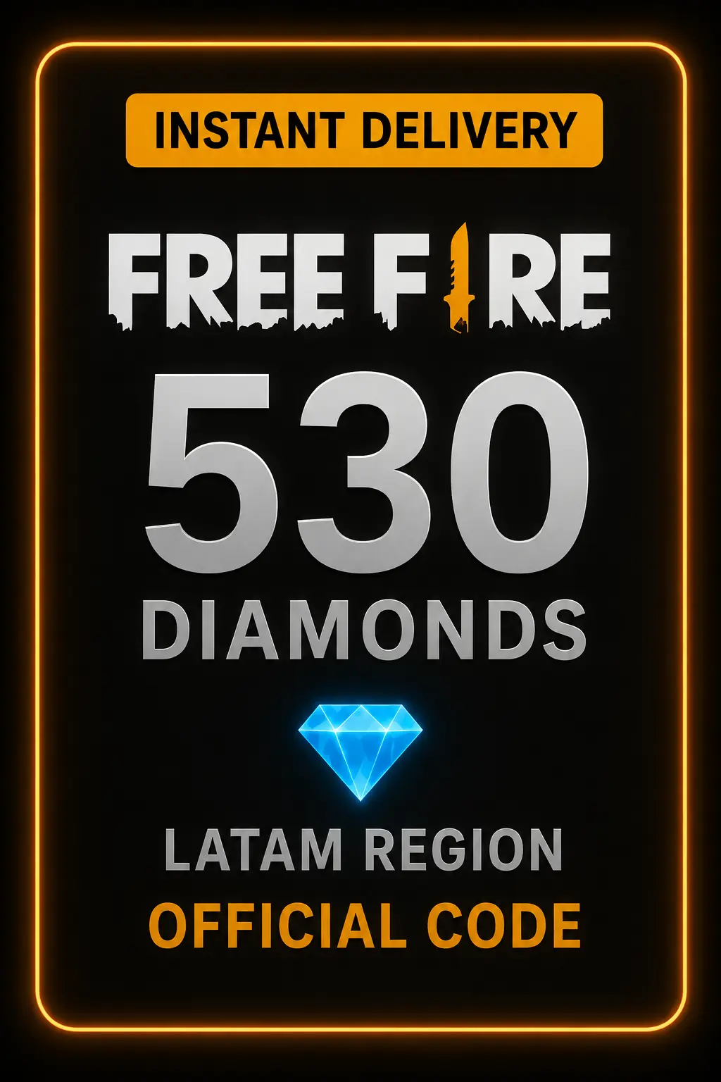 Código de 530 diamantes de Free Fire (LATAM) Código de 530 diamantes de Free Fire (LATAM)