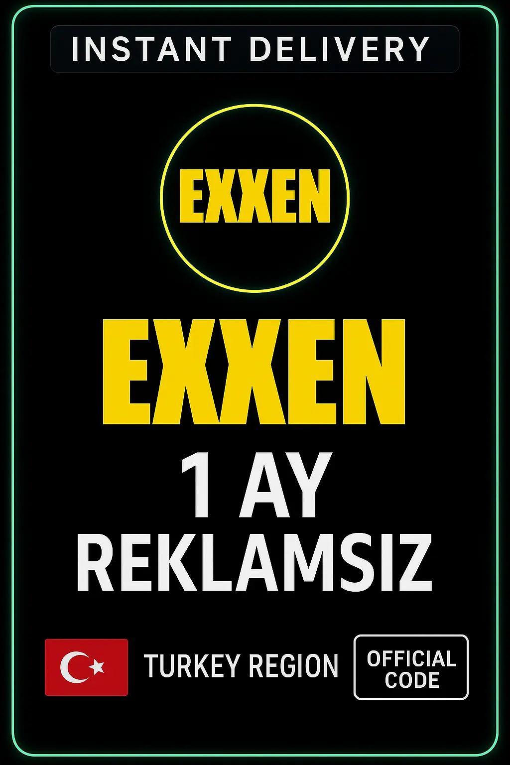 Exxen 1 Ay Üyelik (Reklam Yok) Exxen 1 Ay Üyelik (Reklam Yok)