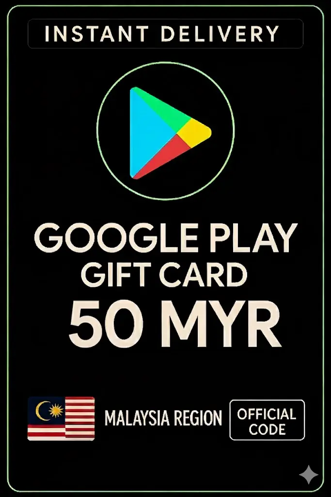 Thẻ quà tặng Google Play - Malaysia MYR 50 Thẻ quà tặng Google Play - Malaysia MYR 50