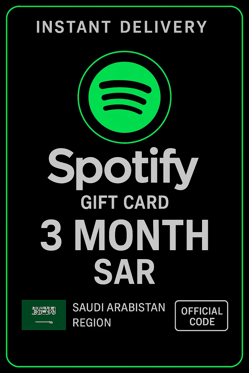 Spotify подарък карта Саудитска арабия - 3 месеца SAR Spotify подарък карта Саудитска арабия - 3 месеца SAR