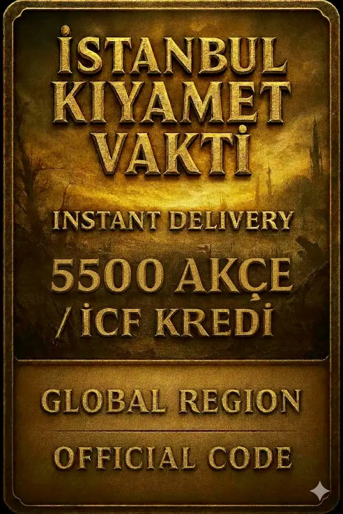 istanbul Kíyamet Vakti 5500 Akče / ICF Kredi istanbul Kíyamet Vakti 5500 Akče / ICF Kredi